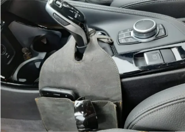 Multi utility 2 in 1 removable Leather car pouch & fanny bag