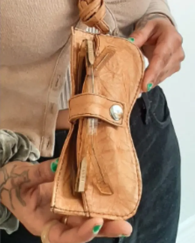 Leather Eyeglass / Sunglass case with neck strap