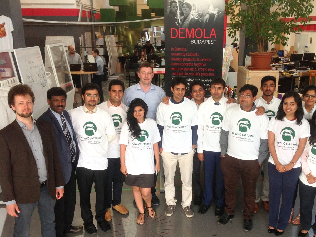 Students collaborating on environmental projects