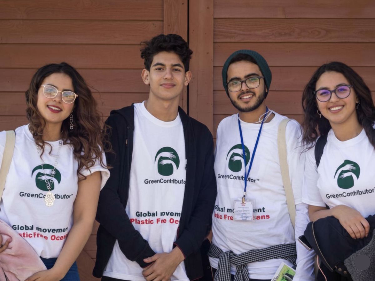 Students collaborating on environmental projects